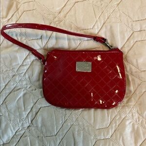Nine & Co. Shiny Red Quilted Wristlet